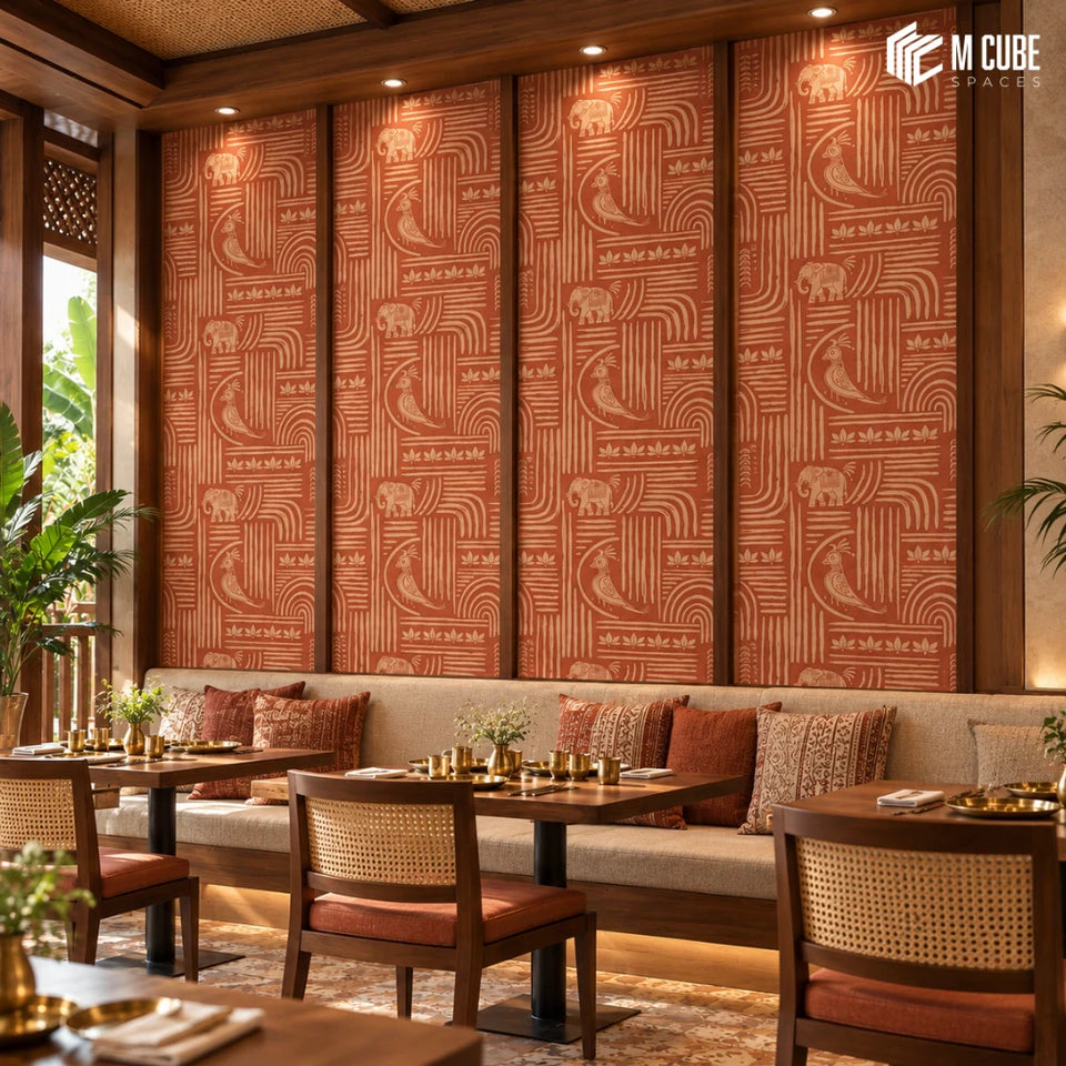 Terracotta Patterned Statement Wall for a Heritage Restaurant - Commercial inspiration