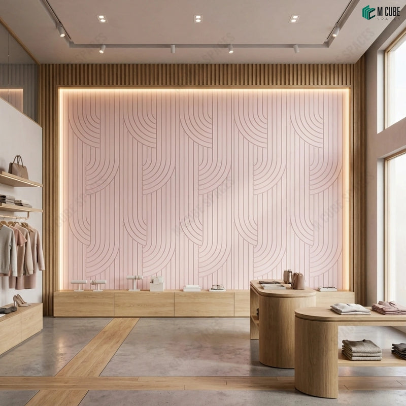 Backlit Ceramic Flow Panels for Boutique Retail Display