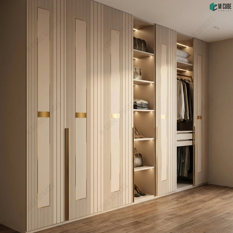Wardrobe Shutters with Ceramic Luxe Panel Detailing