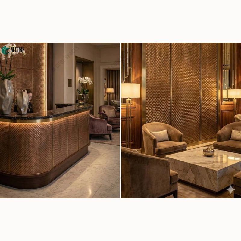 Diamond 3D Wood Veneer Concierge & Signature Lounge