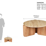 Kotaro Travertine Coffee Table