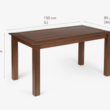 Alfresco Outdoor Dining Table With 4 Arm Chairs And Bench