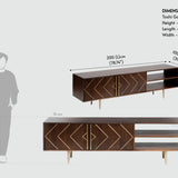 Toshi Gold TV Unit