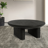 Ribbed Coffee Table Black