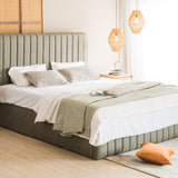 Seana Upholstered King Hydraulic Bed