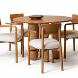 Andaman 4 Seater Round Dining Table Set