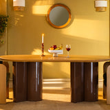 Kaba Pill Shape Dining Table 6 Seater