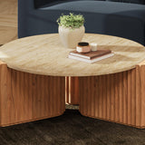 Kotaro Travertine Coffee Table