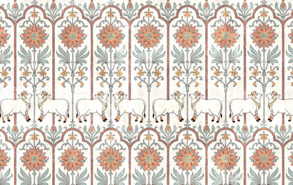 MLA-RBM-114 Nandini Pichwai Art Decorative Laminate for Premium Interiors | 1 mm, 8 ft × 4 ft