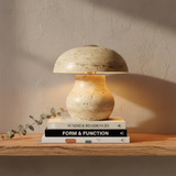 Darvian Table Lamp Travertine Marble