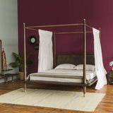 Navah Queen Size Teak Wood Canopy Bed