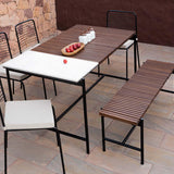 Covent Garden Outdoor Dining Table With 4 Chairs and Bench