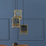 Sheesh Hanging Lamp Cluster of 3