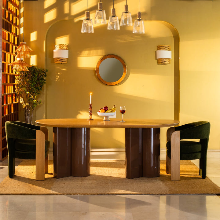 Kaba Pill Shape Dining Table 6 Seater