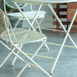 Patio Off White Folding Chair