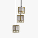 Sheesh Hanging Lamp Cluster of 3