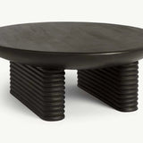 Ribbed Coffee Table Black