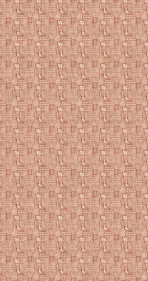 Patterned laminate with geometric design on a beige background, featuring traditional indian impressions.
