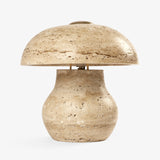 Darvian Table Lamp Travertine Marble