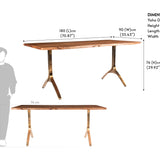 Metric Dining Table 6 Seater
