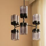 Furrow Chandelier Purple Lamp