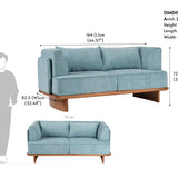 Anish 2 Seater Sofa Blue