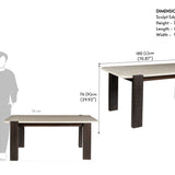 Sculpt Edge Dining Table 6 Seater