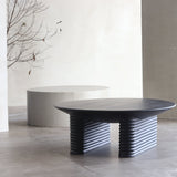 Ribbed Coffee Table Black
