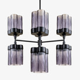 Furrow Chandelier Purple Lamp