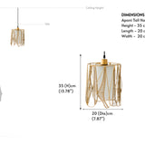 Aponi Tall Hanging Lamp