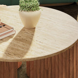Kotaro Travertine Coffee Table