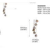 Maribo Cluster of 6 Hanging Lamp