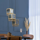 Sheesh Hanging Lamp Cluster of 3