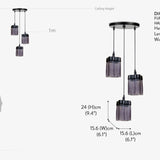 Furrow Cluster of 3 Hanging Lamp