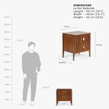 Le Roi Wooden Bedside Table