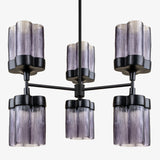 Furrow Chandelier Purple Lamp