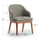 Anish Dining Table With 6 Wayane Chair With Arm