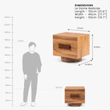 Le Dame Wooden Bedside Table