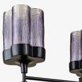 Furrow Chandelier Purple Lamp