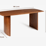 Anish Dining Table With 6 Wayane Chair With Arm