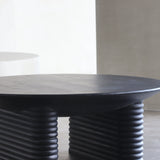 Ribbed Coffee Table Black