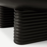 Ribbed Coffee Table Black