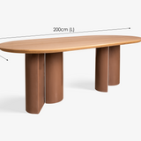 Kaba Pill Shape Dining Table 6 Seater