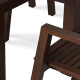 Alfresco Outdoor Dining Table With 4 Arm Chairs And Bench