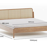 Meadow Non Storage Cane Bed (King Size)