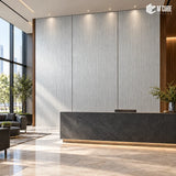 MetalFace metallic finish laminate MLA-TSC-121 installed interior inspiration