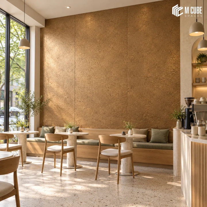 MetalFace metallic finish laminate MLA-TSC-124 installed interior inspiration