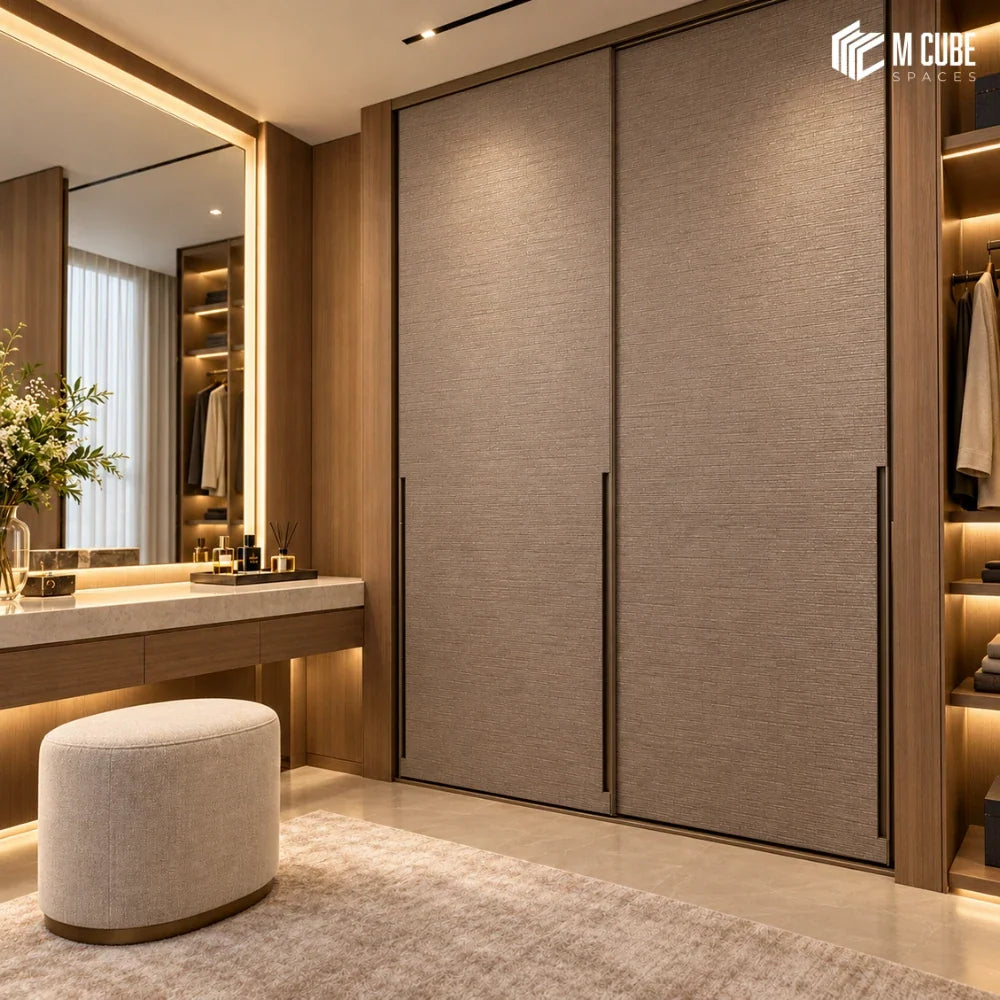MetalFace metallic finish laminate MLA-TSC-125 installed interior inspiration