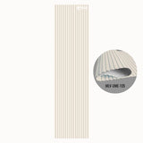 MLV-UME-135 premium flexible fluted wall panel, HDHMR backing and PVC finish, 6 mm bendable decorative louvers for curved interior walls and columns