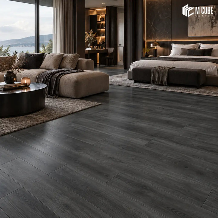 Glacier Grey SPC flooring installed in a premium interior – MWF-HPB-106